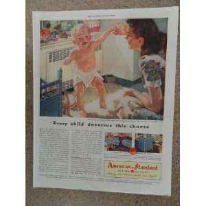  American Standard Heating, Vintage 40s full page print ad 