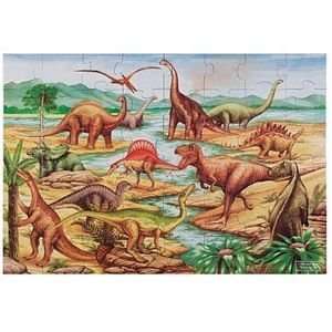    Melissa and Doug Extra Large Dinosaurs Floor Puzzle: Toys & Games
