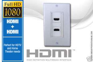 10 Pk. HDMI Dual outlet wall plate   Wholesale Lot  