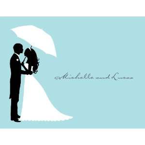  Couples Shower Silhouette Bali Thank You Cards 