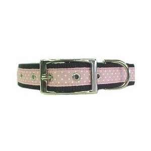  Pink Polka Dot Ribbon Collar (Size L): Pet Supplies