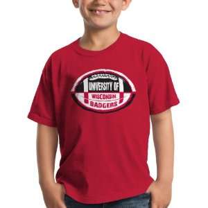  NCAA Wisconsin Badgers Boys Jacks Back Crew Tee Shirt 