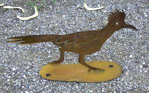 Southwest Art Road Runner with Base Rusted  