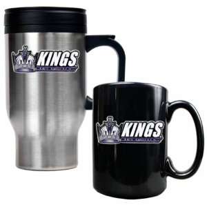 Los Angeles Kings NHL Travel Mug & Ceramic Mug Set  Sports 