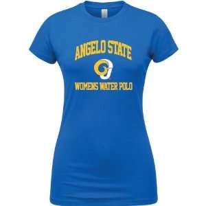 Angelo State Rams Royal Blue Womens Womens Water Polo Arch T Shirt 