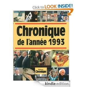 Chronique de lannée 1993 (French Edition) Collectif  