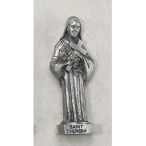 St. Theresa 3 Patron Saint Statue Genuine Pewter Catholic 