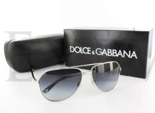 NEW Dolce & Gabbana 2094 058G Silver Blue Sunglasses  