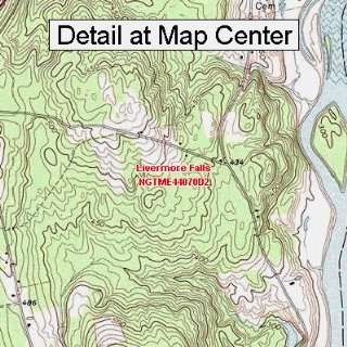  USGS Topographic Quadrangle Map   Livermore Falls, Maine 