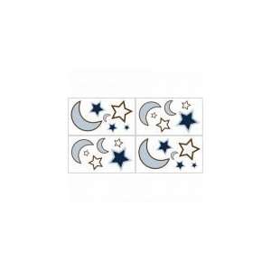 Starry Night Baby and Kids Stars and Moons Wall Decal Stickers   Set 