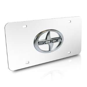  Scion 3D Logo Chrome Steel License Plate: Automotive