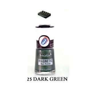  Nabi Magnetic Nail Polish   25 Dark Green .5 oz.: Beauty