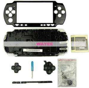 NEW Full Case Housing Faceplate Shell Black FR PSP 3000  
