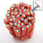 20x New Peacock Feather Nail Art Decal Fimo Rods 250016