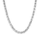 VistaBella 925 Sterling Silver Rope Twisted Chain Necklace 3.8mm