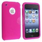 eForCity Textured Silicone Skin Case for Apple iPhone, Hot Pink