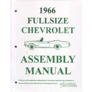  1966 CHEVROLET Assembly Manual Book Rebuild: Automotive