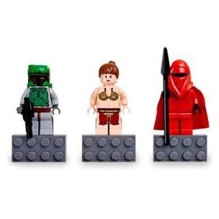 Lego Star Wars Mini Figure Magnet Set ~ Boba Fett, Princess Leia, and 