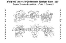 Victorian Embroidery Transfer Patterns Fruit 1888  