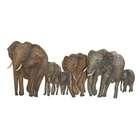 Benzara Elephant Herd Safari Metal Wall Art Decor Sculpture