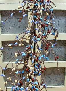 PRIMITIVE RESIN PIP BERRY GARLANDS, ASSORTED COLORS, 4   4.5 FT 