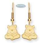     Gold plated Sterling Silver Winnie the Pooh Sheppard Hook Earrings