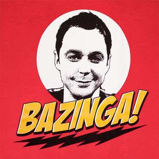 Big Bang Theory Sheldon Bazinga! Mens T Shirt  Ripple Junction 