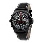   Swiss Mens T01100 Chronograph Pilot Computer Leather Strap Watch