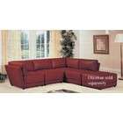 Coaster Sectional Sofa Button Tufted Design Red Bonded Leather