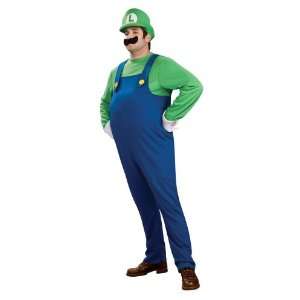   Deluxe Plus Size Mario Brothers Luigi Costume: Toys & Games
