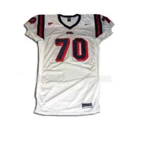   No. 70 Game Used Ole Miss Nike Football Jersey