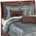   Home 9 Piece Elegant Oversized Comforter Set in Blue   Size King