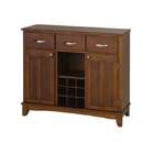 Home Styles Furniture Wood Top Buffet Server and 2 Door Hutch in 