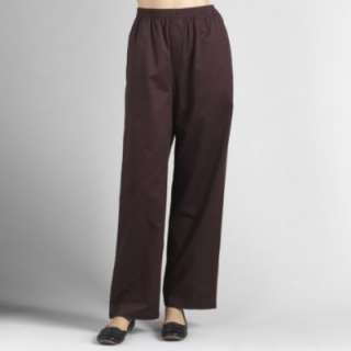 Basic Editions Womens Pull On 100% Cotton Twill Pants