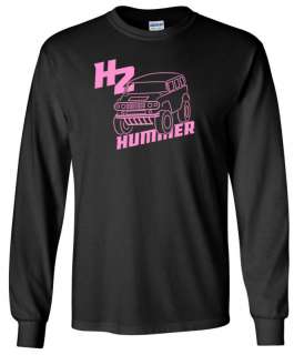 H2 HUMMER Black Long Sleeve T Shirt Sizes S   XL  