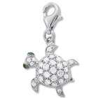 jewelbasket com couture charms 14k white gold diamond and green