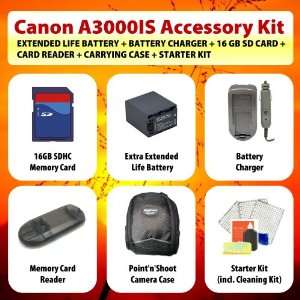 Point n Shoot Accessory KIT for Canon PowerShot A3000IS 
