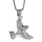 Sabrina Silver Sterling Silver Dove Pendant, Made in Italy. 9/16 in 