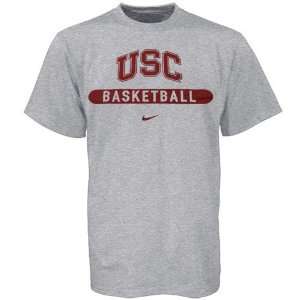  Nike USC Trojans Ash Basketball T shirt