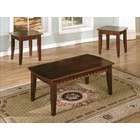 Crown Mark Matthew dark brown finish wood end table with middle drawer