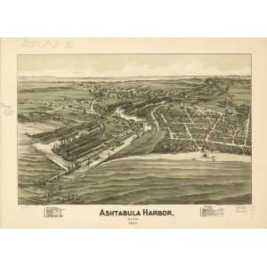  1896 map Harbors, Ohio, Ashtabula