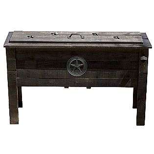 87 qt. Rustic Wooden Deck Cooler – Texas Star Emblem  Outdoor 