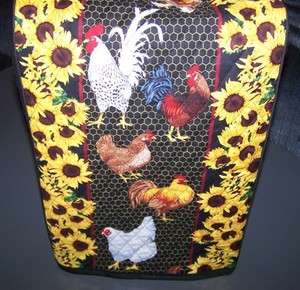 Chickens Rooster Quilted Fabric Cover for KitchenAid Mixer NEW  