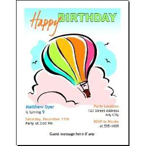  Hot Air Balloon Birthday Party Invitation: Everything Else