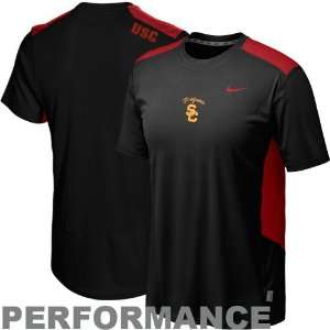 Nike USC Trojans Speed Fly Performance Premium T shirt   Black (X 