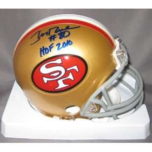   Jerry Rice Autographed 49ers Mini Helmet w/HOF 2010