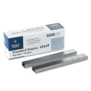  Business Source 65649 Standard Staples, Chisel Point, 1/2 