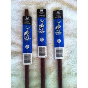 Wild Game Beef Jerky  Elk Peppered Stick 3 Pack  Grocery 