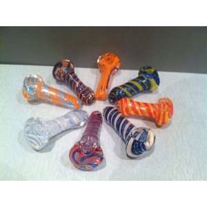  2 1/2 Thick Glass Smoking Pipe   Mixed Colors Everything 