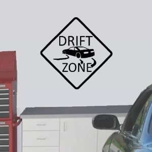    StikEez Black Large Drift Zone Wall Decal Sign: Home & Kitchen